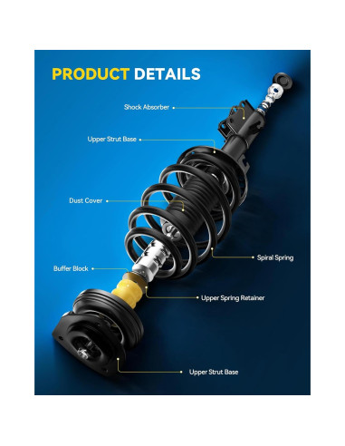 Amortiguadores Traseros PHILTOP para Toyota Corolla 2009-2013