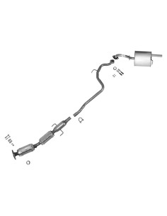 Sistema de Escape MAC para Toyota Yaris 2007-2011 1.5L