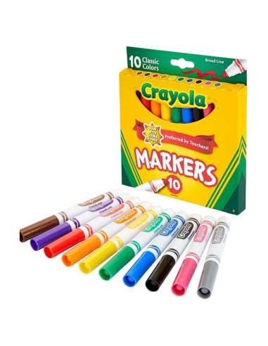 Marcadores Anchos Crayola 120 Unidades Multicolor No Tóxico