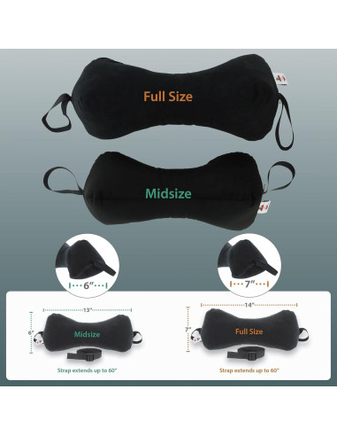 Almohada Quiropráctica en Forma de Hueso Productos Básicos - Soporte Ajustable para Viaje y Casa, 38.1 cm