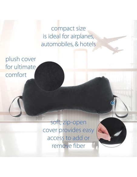 Almohada Quiropráctica en Forma de Hueso Productos Básicos - Soporte Ajustable para Viaje y Casa, 38.1 cm