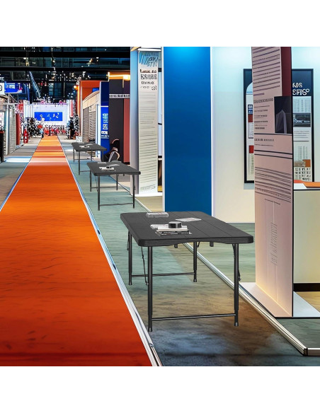 Mesa Plegable VINGLI 4 Pies Ajustable para Camping y Fiestas