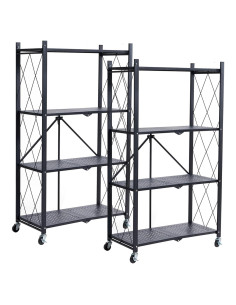 Estanterías Metálicas BRIAN & DANY 4 Niveles Plegables 2 Pcs
