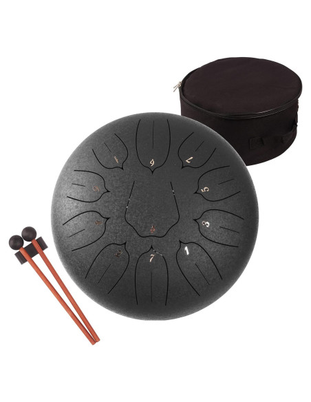 Tambor de Lengua de Acero 30 cm LOMUTY 11 Notas para Meditación