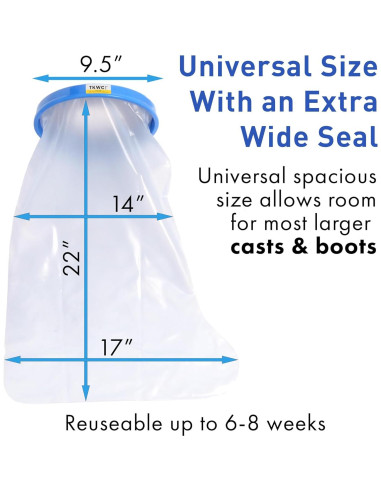 Cubierta de Yeso Impermeable TKWC Extra Ancho XL para Ducha