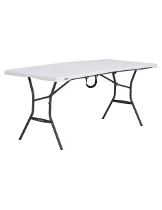 Mesa Plegable Lifetime 6 Pies Granito Blanco Resistente