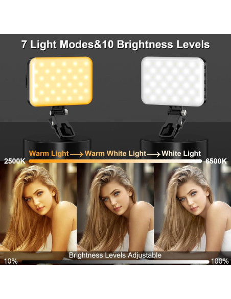 Hagibis Luz LED Portátil para Cámara - 60 LEDs, Batería 2200mAh