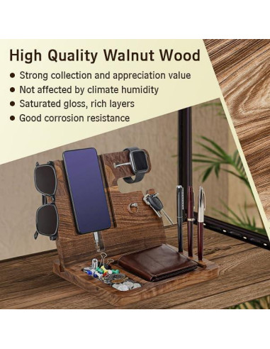 Estación de Acoplamiento de Madera Awofer para Hombres