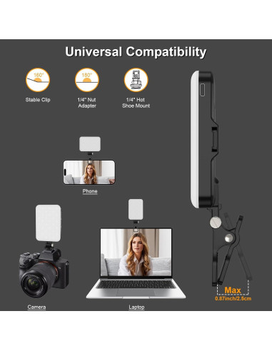 Hagibis Luz LED Portátil para Cámara - 60 LEDs, Batería 2200mAh