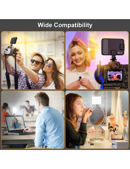 Hagibis Luz LED Portátil para Cámara - 60 LEDs, Batería 2200mAh