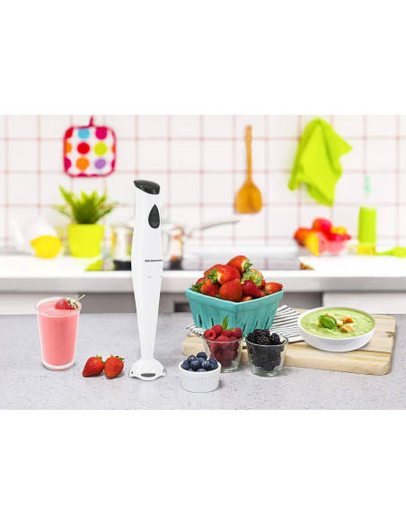 Batidora de Inmersión Elite Gourmet EHB-2425X 150W Blanca
