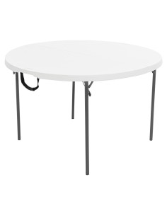 Mesa redonda plegable Lifetime 48" (121.92 cm) blanca