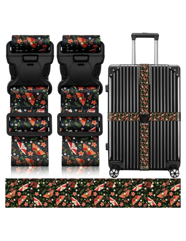 Correas de Equipaje Ajustables Leehoom 2 Paquetes Mariposa Negra