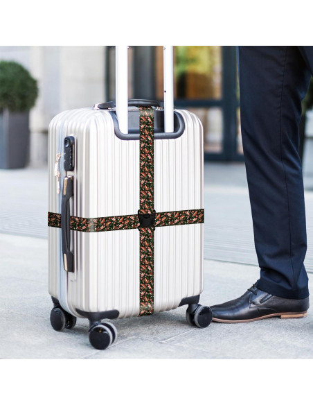 Correas de Equipaje Ajustables Leehoom 2 Paquetes Mariposa Negra