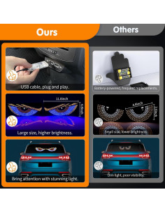 Luz LED Ojos del Diablo 1797 para Autos y Camiones 30x12cm 2