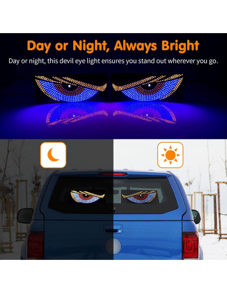 Luz LED Ojos del Diablo 1797 para Autos y Camiones 30x12cm