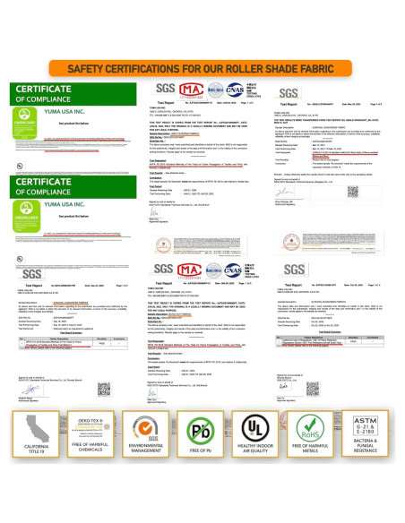 Persianas Enrollables Motorizadas HILADUO 50.8-266.7 cm Filtrado Luz