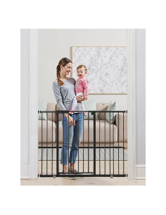 Puerta para Bebés VEVOR Ajustable 66-121.9 cm Negra