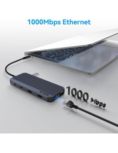 Estación de Acoplamiento MOKiN 12 en 1 USB-C 3 HDMI 4K