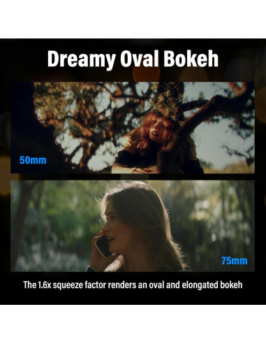 Lente Anamórfica SIRUI Saturn 50mm T2.9 RF 455g Destello Azul