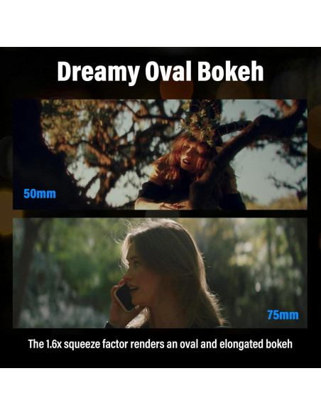 Lente Anamórfica SIRUI Saturn 50mm T2.9 RF 455g Destello Azul