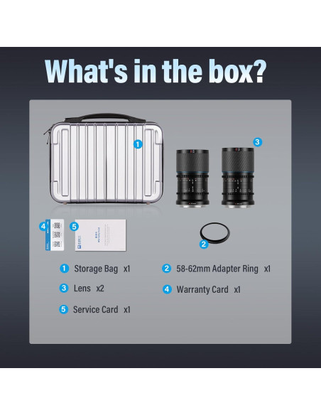 Lente Anamórfica SIRUI Saturn 50mm T2.9 RF 455g Destello Azul