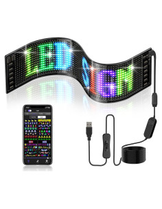 Cartel LED Programable Epoium 17.78x7.62 cm Bluetooth