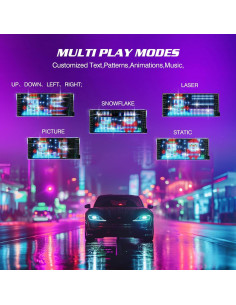 Cartel LED Programable Epoium 17.78x7.62 cm Bluetooth 2