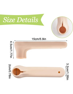 Cubiertas de Manija de Puerta de Silicona UFURMATE Albaricoque 2 Pzas 2