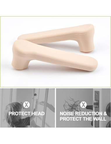 Cubiertas de Manija de Puerta de Silicona UFURMATE Albaricoque 2 Pzas