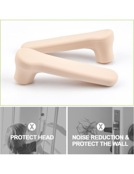 Cubiertas de Manija de Puerta de Silicona UFURMATE Albaricoque 2 Pzas