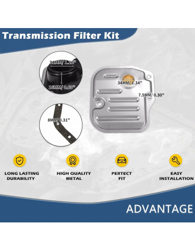 Filtro de Aceite de Transmisión TINGYINGDA U341E Compatible