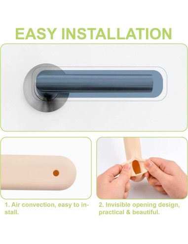 Cubiertas de Manija de Puerta de Silicona UFURMATE Albaricoque 2 Pzas