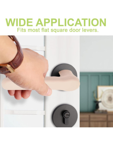 Cubiertas de Manija de Puerta de Silicona UFURMATE Albaricoque 2 Pzas