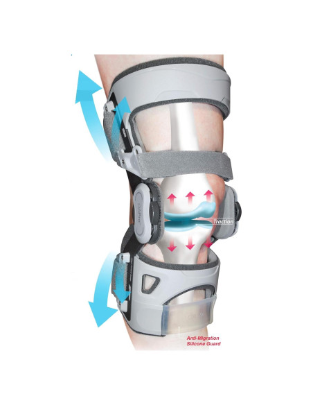 Rodillera Descargadora DDS, Inc. OA Pro - Estabilidad Medial y Lateral (Pequeña)