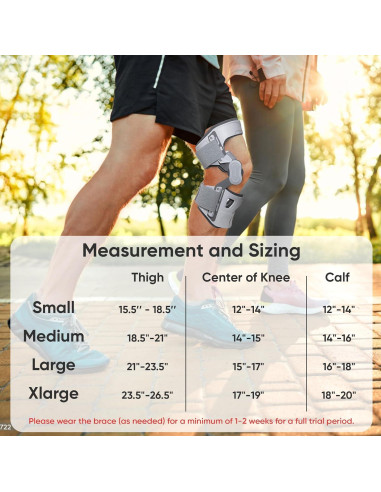 Rodillera Descargadora DDS, Inc. OA Pro - Estabilidad Medial y Lateral (Pequeña)