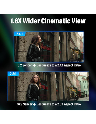 Lente Anamórfica SIRUI Saturn 50-75mm T2.9 1.6X Fibra Carbono