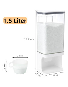 Dispensador de Arroz AVLA 1.5L Libre de BPA con Taza Medidora 2