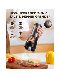 Molinillo Eléctrico de Sal y Pimienta Sangcon 2 en 1 Automático 2