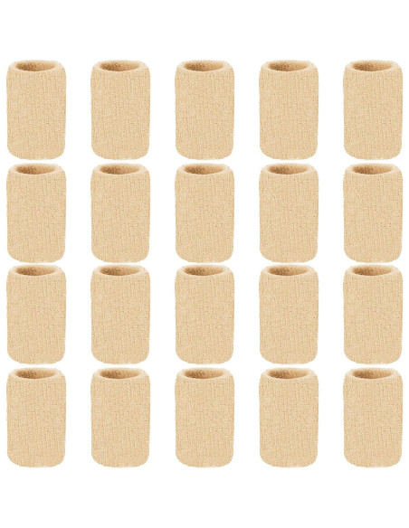 20 Mangas Protectores de Dedos Senkary Beige para Alivio Dolor