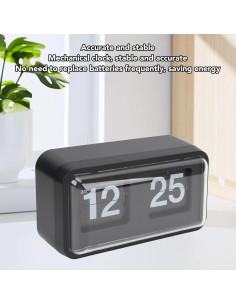 Reloj de Mesa Mecánico Retro Focket 20x15cm Negro 2