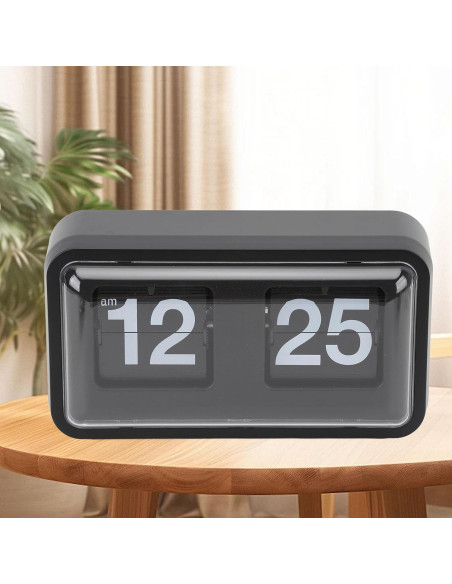 Reloj de Mesa Mecánico Retro Focket 20x15cm Negro