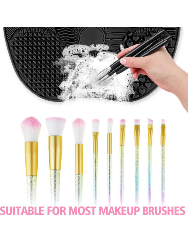 Alfombrilla Limpiadora de Brochas de Maquillaje Ranphykx 22.5x17cm