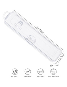 Estuche de Viaje para Cepillos de Dientes Yeeco 2 Piezas 20x4.7cm 2