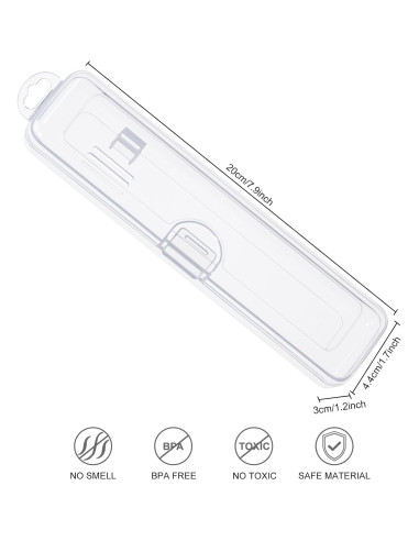 Estuche de Viaje para Cepillos de Dientes Yeeco 2 Piezas 20x4.7cm
