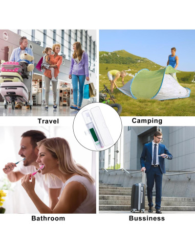 Estuche de Viaje para Cepillos de Dientes Yeeco 2 Piezas 20x4.7cm