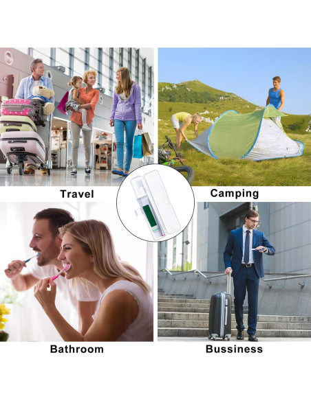 Estuche de Viaje para Cepillos de Dientes Yeeco 2 Piezas 20x4.7cm