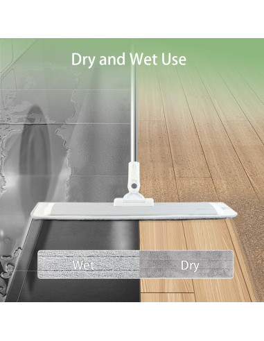 Mopa de Microfibra CQT 18" con Mango de Acero Inoxidable
