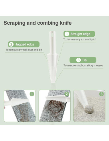 Mopa de Microfibra CQT 18" con Mango de Acero Inoxidable