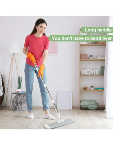 Mopa de Microfibra CQT 18" con Mango de Acero Inoxidable